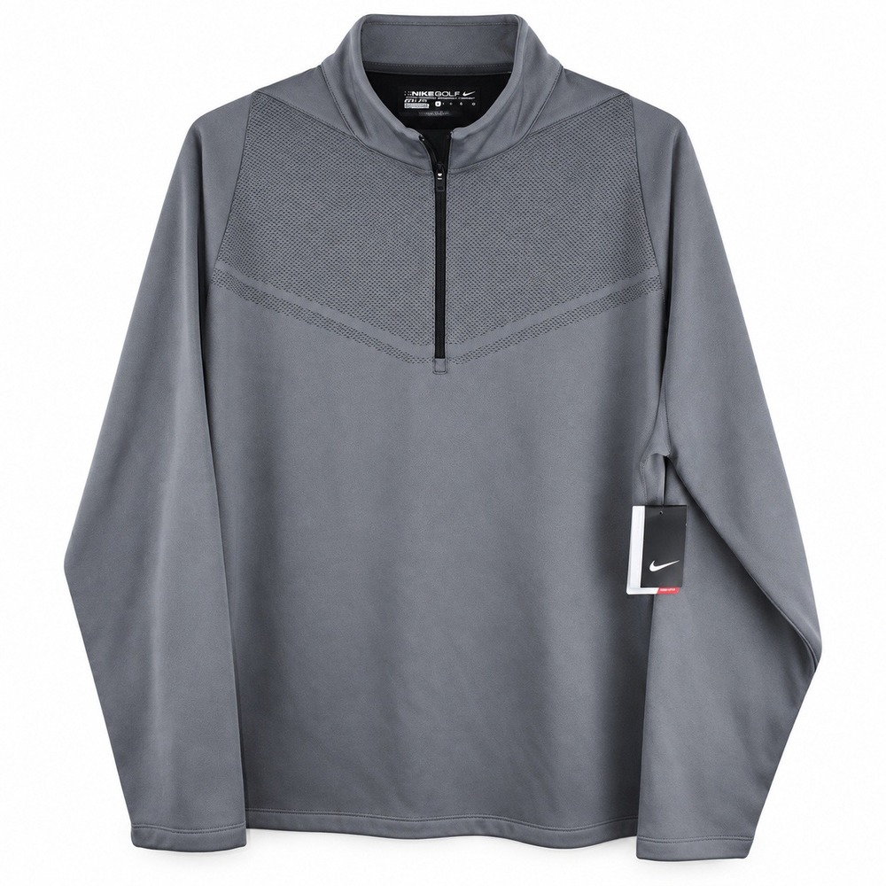 Nike Golf Mens Therma Fit Hypervis Half Zip Pullover Grey XL 779803
